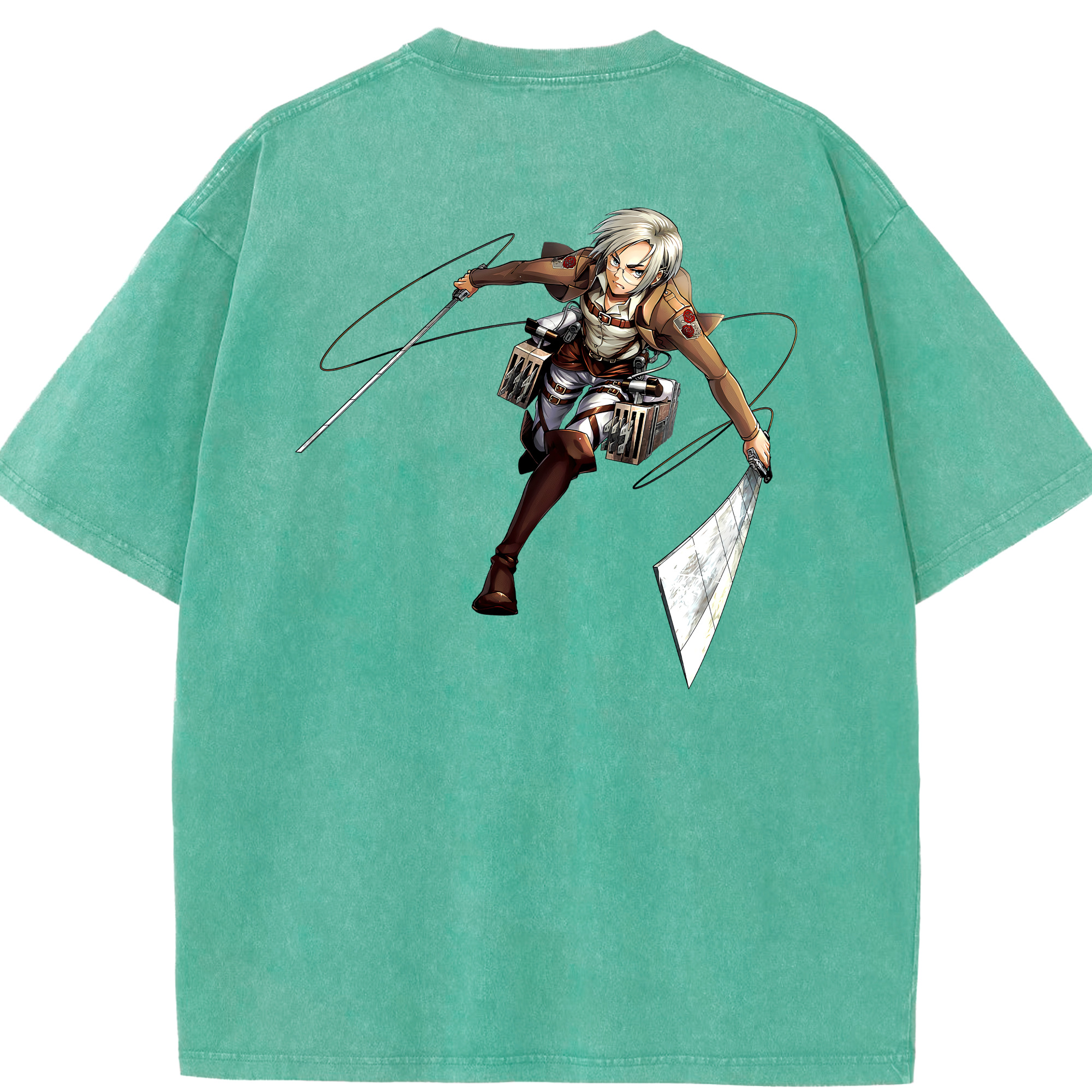 （画像用）  綿100% ヴィンテージ風 半袖Tシャツ（背面プリント）